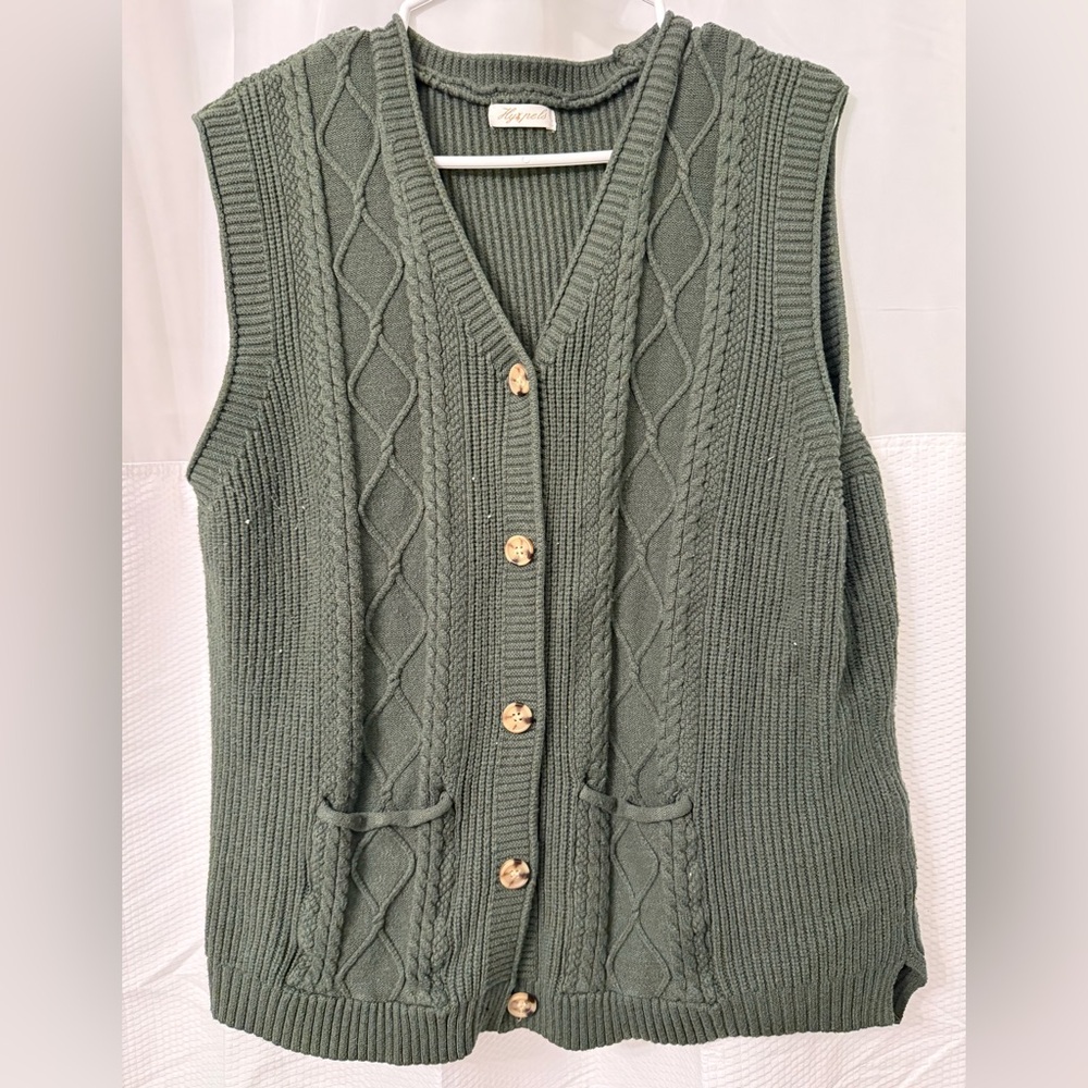Forest Green V-Neck Sweater Vest
